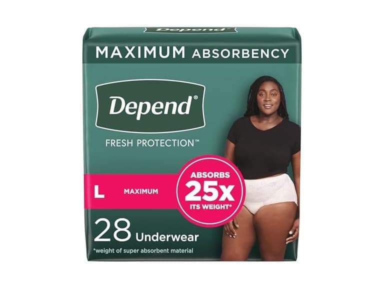 Depend Fresh Underwear Female L 56ct - Image 1