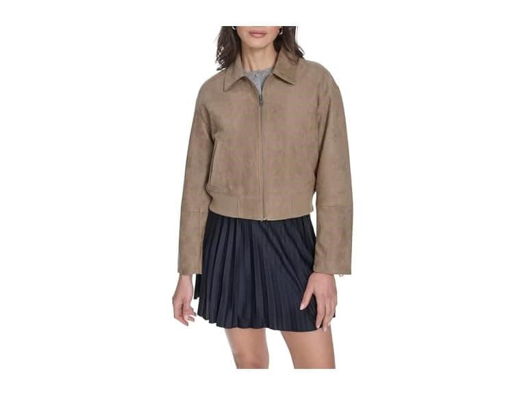 Levis Womens Faux Leather Bomber (L) - Image 1