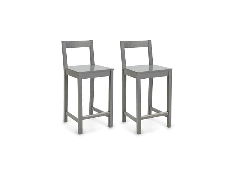 Amazon Basics 24 Bar Stool 2Pk Grey - Image 1