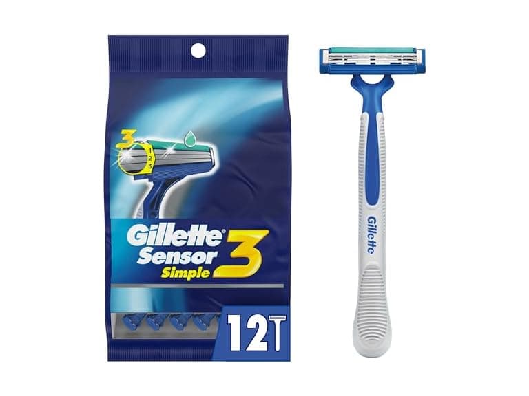 Sensor3 Simple Mens Disposable Razors 12 Ct - Image 1