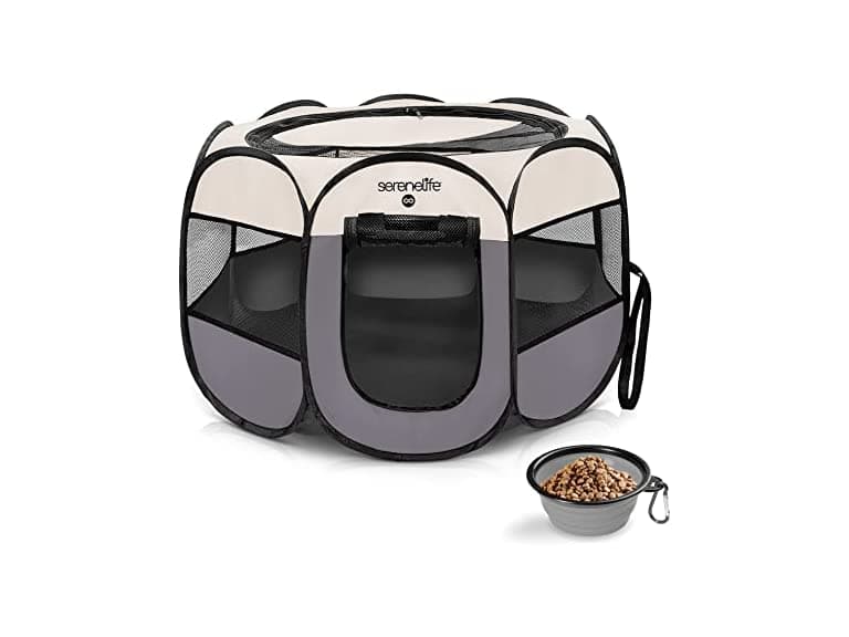 SereneLife On-The-Go Foldable Portable Pet Tent - Image 1