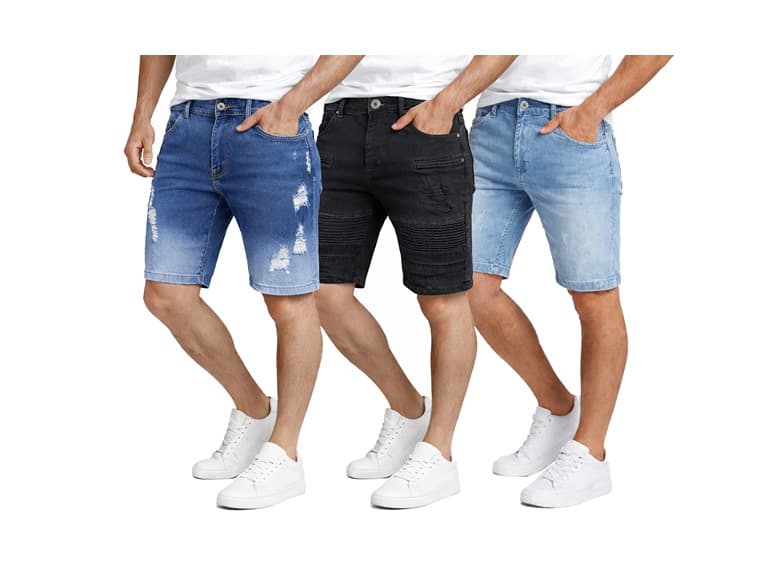 3Pk Mens Jean Shorts - Image 1