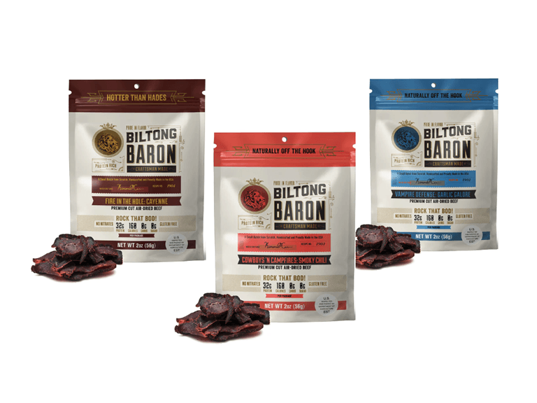(6pk) Biltong Baron Premium Air-dried Beef Best Sellers - Image 1