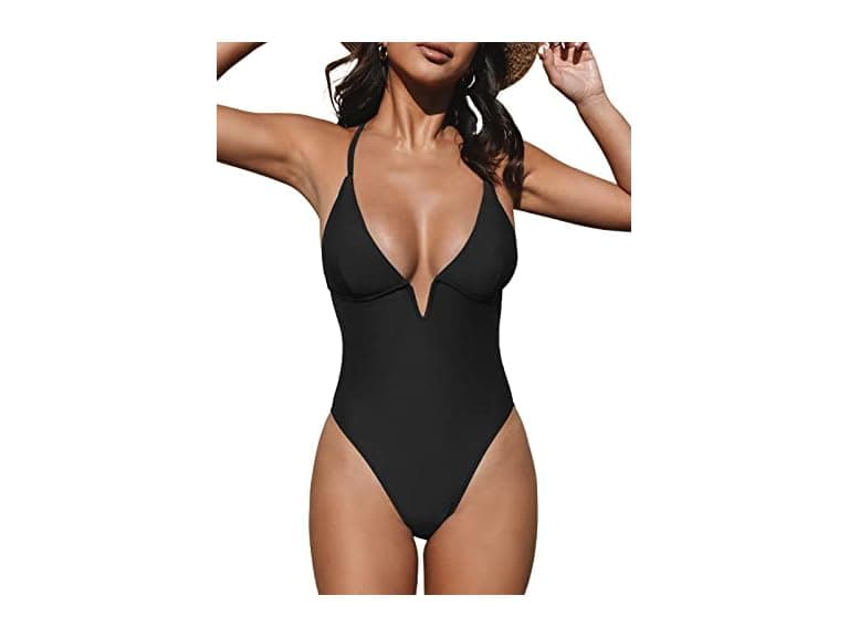 CUPSHE  One Piece V-Neck Swimsut - Image 1