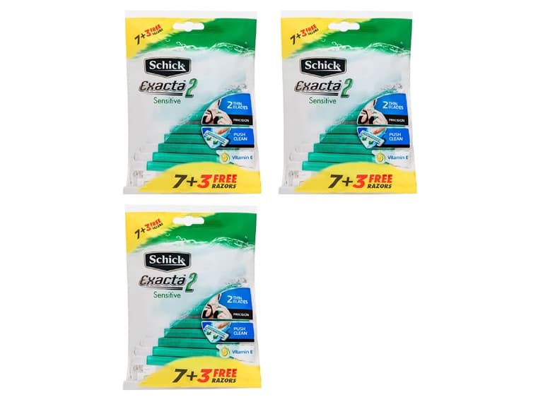 3Pk Schick Sensitive Disposable Razors - Image 1