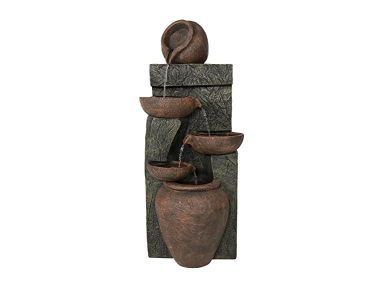 Sunnydaze 39-Inch Cascading Earthenware Fountain - Image 1