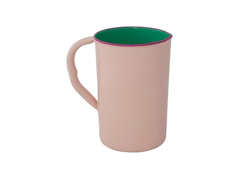 Creative Co-Op 1.5-Quart Enameled Stainless Steel Pitcher - Image 1