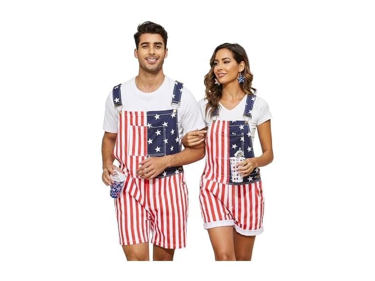 Men's American Flag Jumpsuit Coveralls - Image 1
