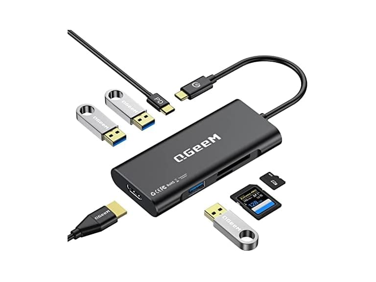 QGeeM USB-C 7-in-1 Dongle - Image 1