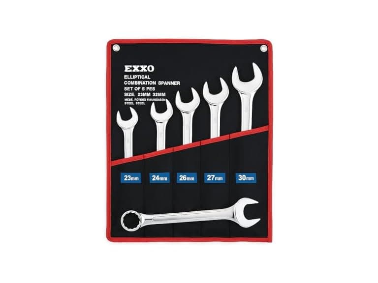 EXXO 4011 5pc Large Metric Combination Wrench Set - Image 1