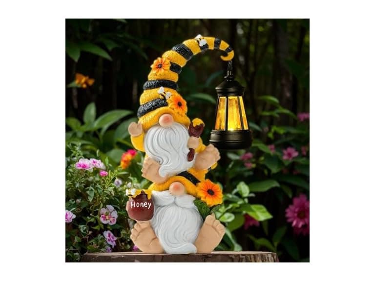 QZZP Solar Bee Garden Gnomes - Image 1