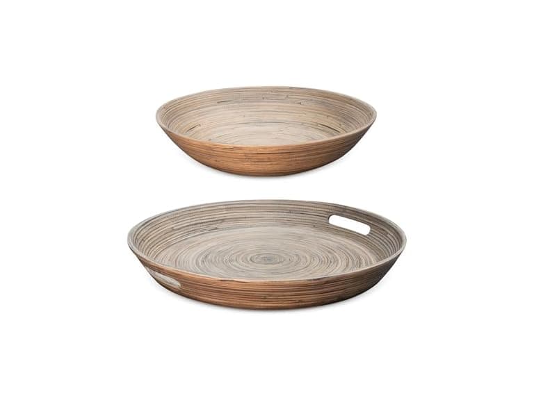 LEXA 2-Piece Handcrafted Bamboo Entertaining Set - Image 1