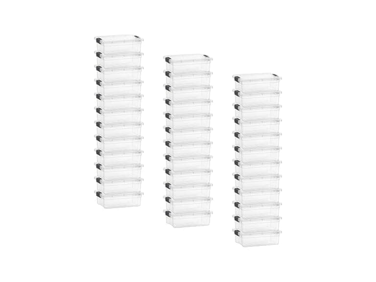 Superio Clear Small Storage Boxes with Lids, 2.3 Quart 36 Pack - Image 1