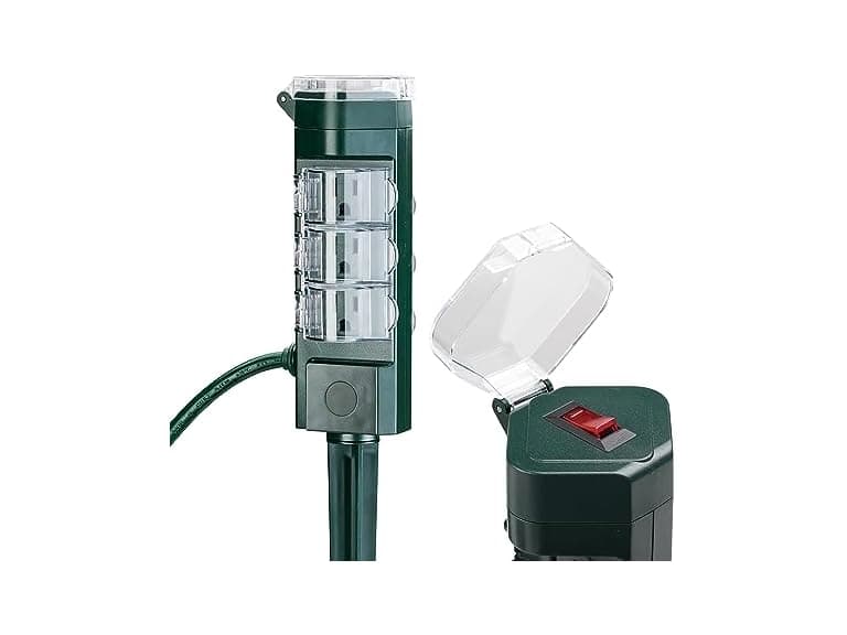 HBN Outdoor Power Strip Yard Stake with 6ft Extension Cord - Image 1