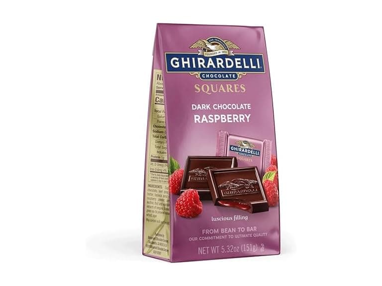 Ghirardelli Dark Choc Raspberry Squares - Image 1