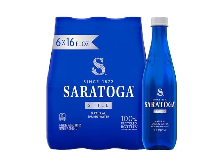 6PK Saratoga Spring Water Bottles - Image 1