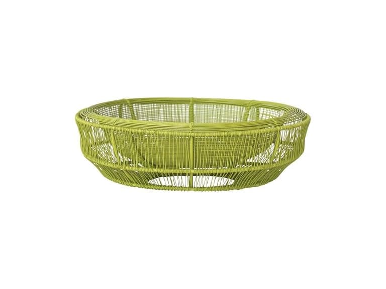 Bloomingville Metal Wire Double-Wall Bowl, Chartreuse - Image 1
