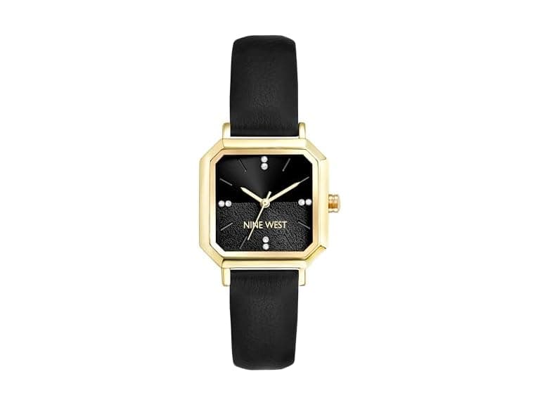 Nine West Women Crystal Accented Strap Watch - Image 1
