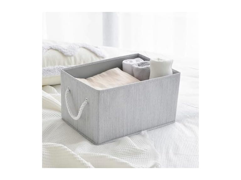 CROS Storage Baskets for Shelves 2 Pack, Grey, - Image 1