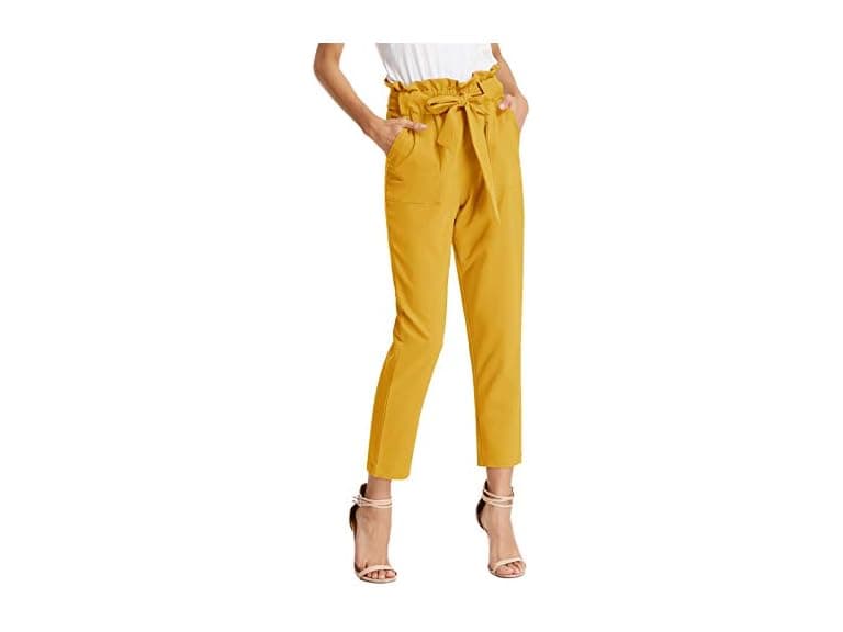 Grace Karin Women (M) Cropped Paper Bag Pants - Image 1