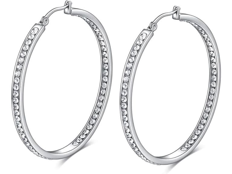 Womens 40mm Hoop Earrings - Image 1