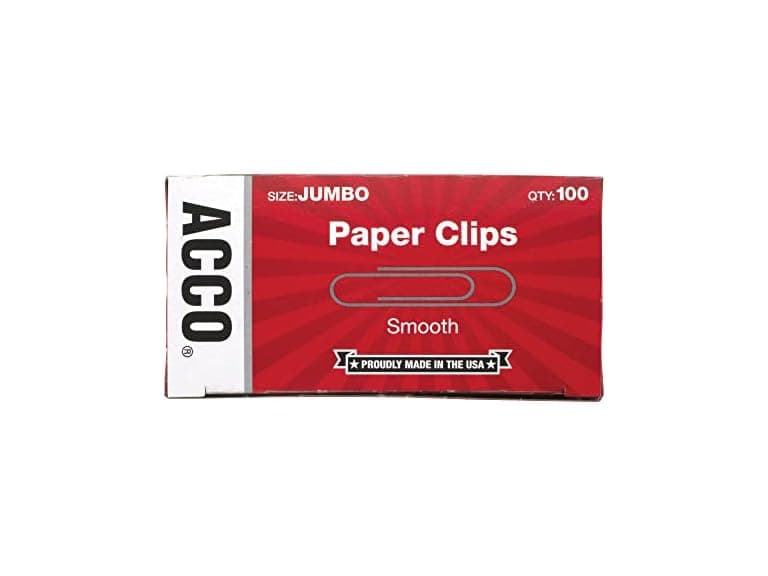 ACCO Jumbo Paper Clips 100ct - Image 1