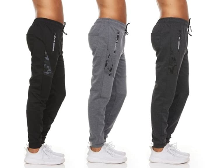 (3PK) Men's Joggers With Zipper Pockets - Image 1