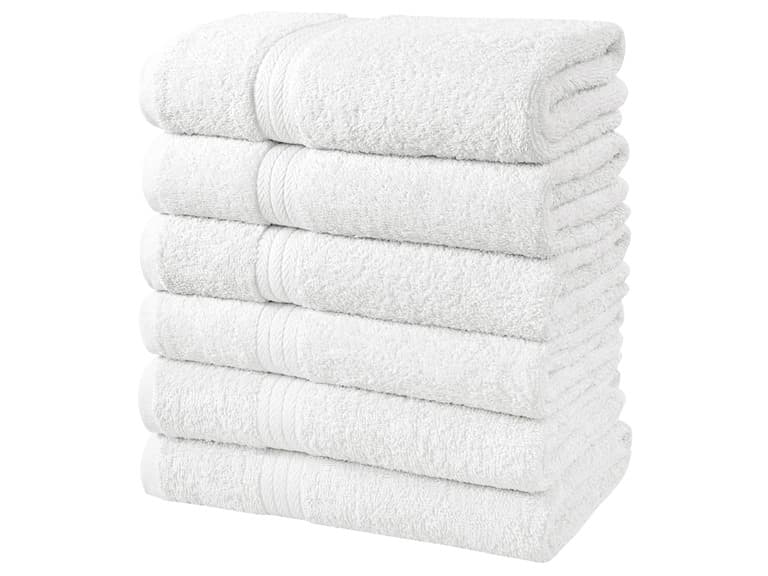 6pk Cotton Bath Towel Set - Image 1