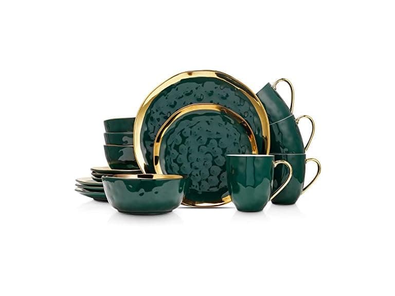 Stone Lain Florian 16 Piece Dinnerware Set Green - Image 1