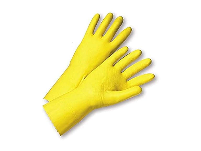 West Chester 16 mil. 12 in. Flock Lined Latex Gloves, Size 7, 12 Pairs - Image 1