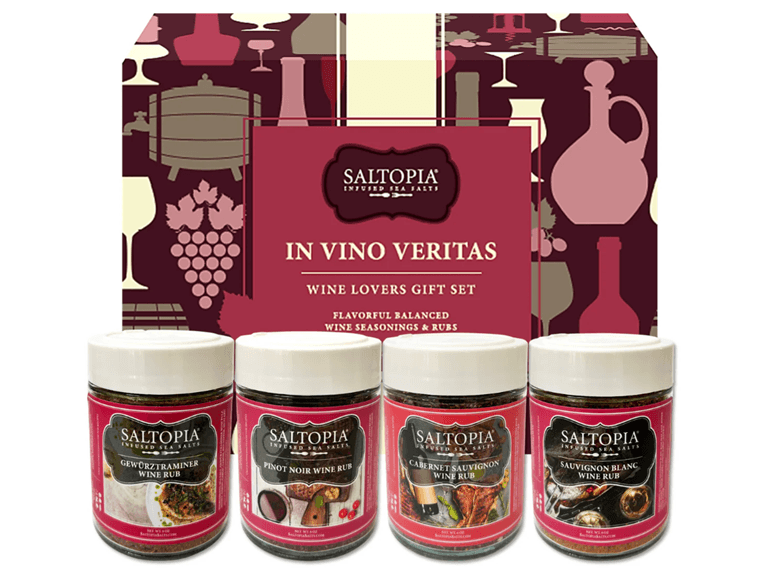 (4pk) Wine Lovers Infused Sea Salts Gift Set - Image 1