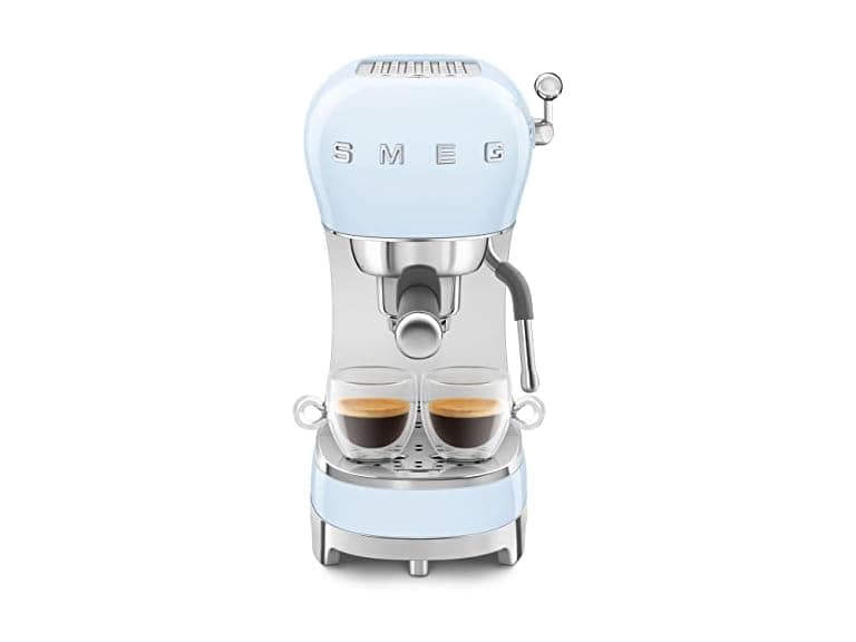 Smeg Manual Espresso Machine, Blue - Image 1