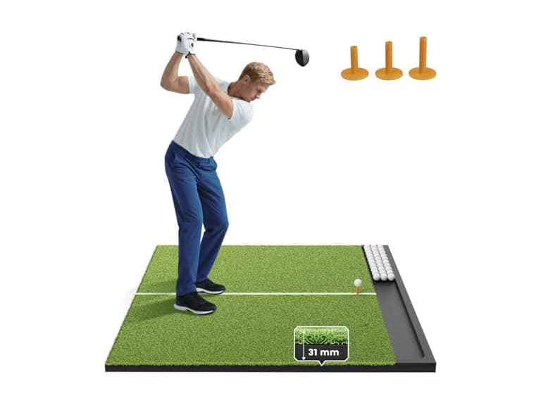 Golfpar Golf Hitting Mat with Ball Tray - Image 1