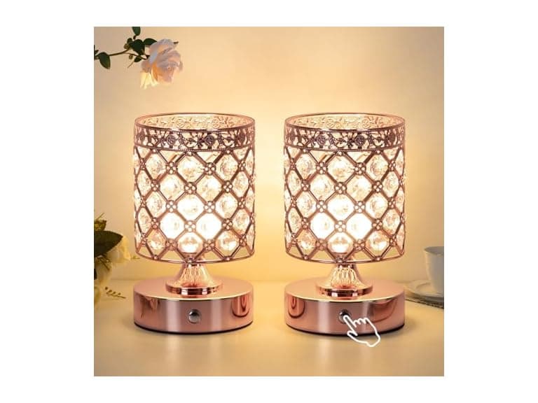TOBUSA B0FRSHSJH9 Crystal Cordless Table Lamps - Image 1