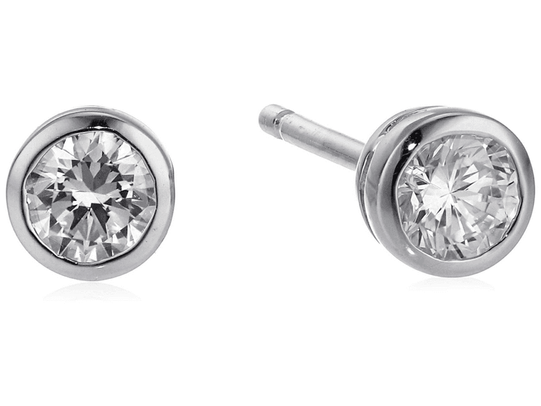 Amazon Essentials Earrings Bezel Studs (Open Box)