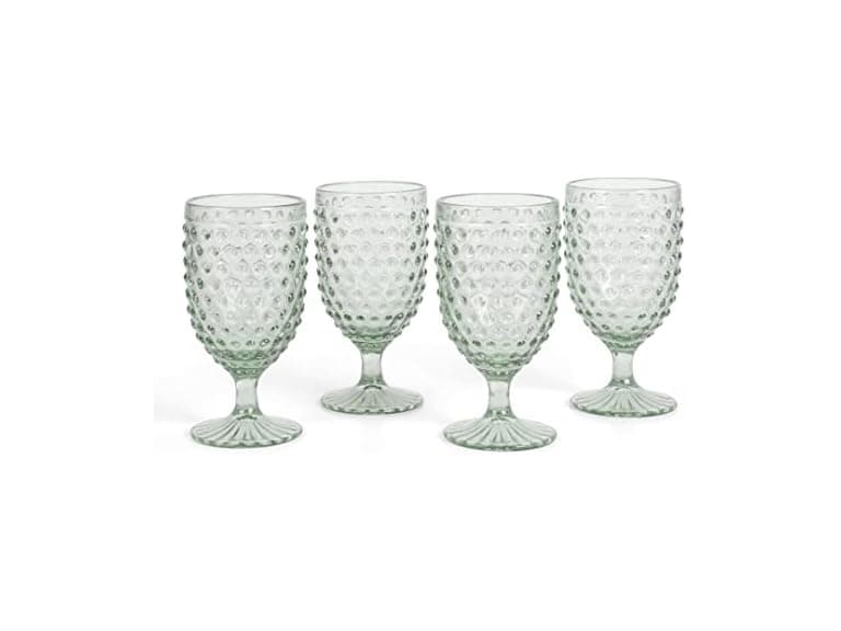 Martha Stewart Chauncey 4PK Hobnail Goblets - Image 1