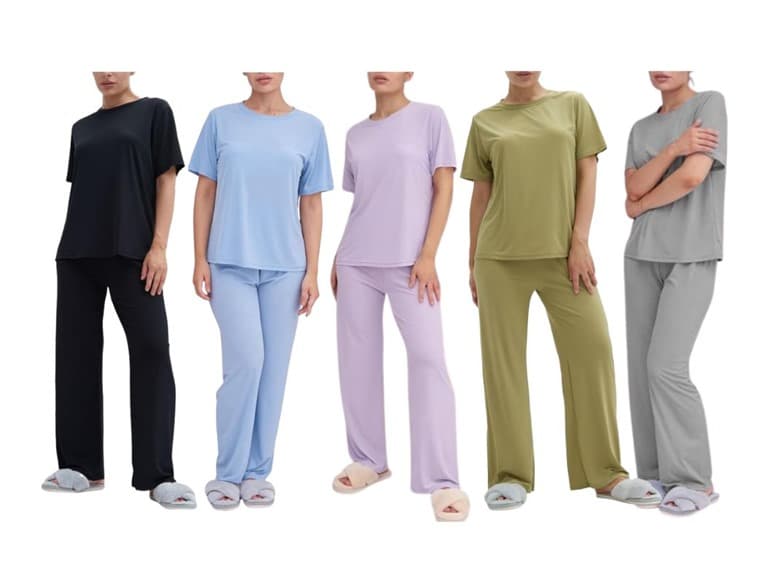 (6PC) Womens Short Sleeve Pajama Sets - Image 1