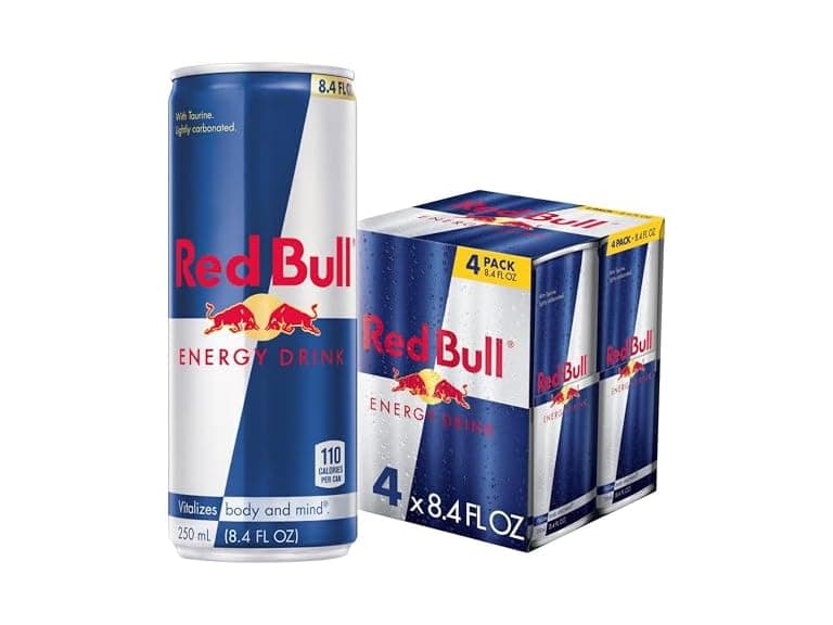 4PK Red Bull Energy Drink with 80mg Caffeine - Image 1