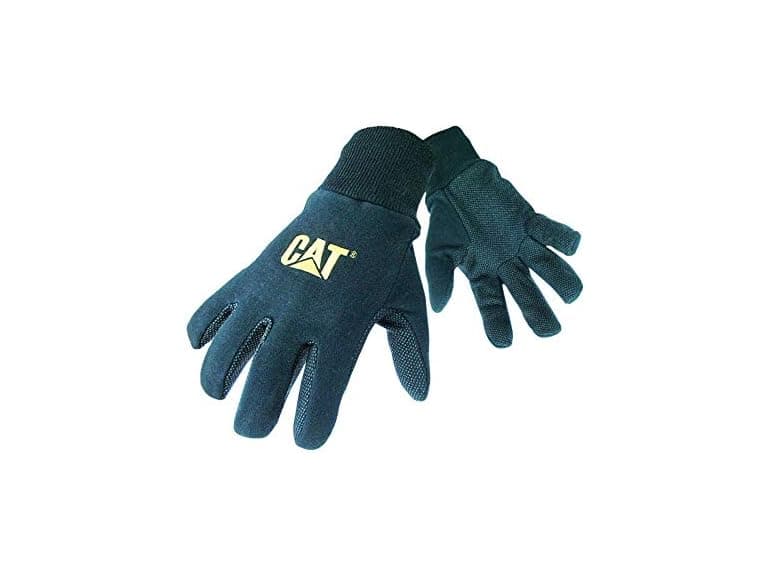 CAT Cotton Jersey Work Gloves  Black, Large - Image 1