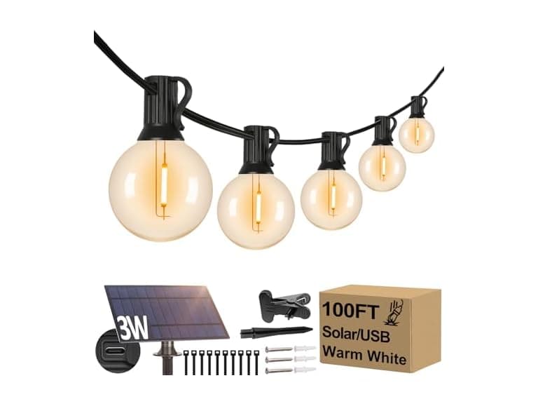 Lakumu 100FT G40 Solar String Lights - Image 1
