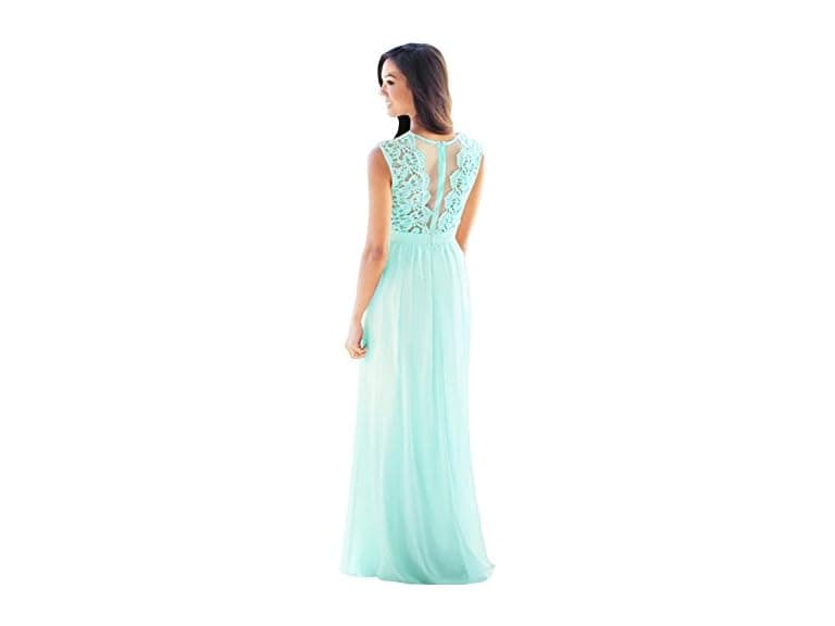 MisShow (10) Maxi Length Lace Bridesmaid Us10 - Image 1