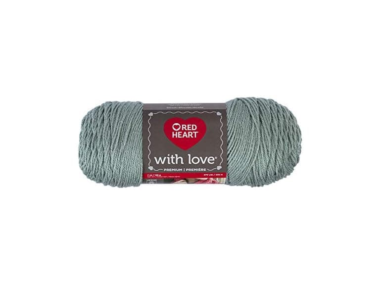 Red Heart With Love yarn, Solid-Sage - Image 1