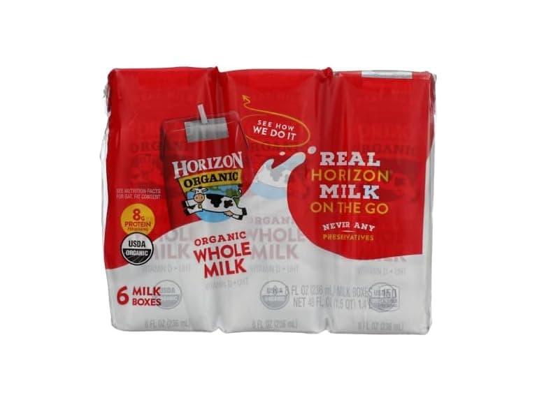 HORIZON ORGANIC Organic Whole Milk 6pk, 48 FZ - Image 1