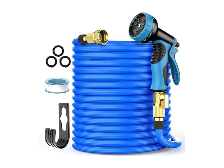 50ft Expandable Garden Hose with Nozzle - Image 1