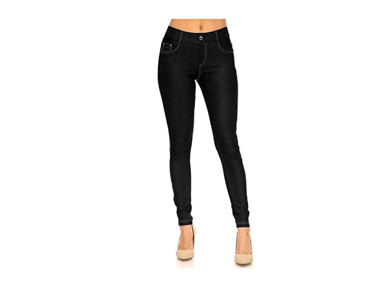 Yelete Women (S) Basic Five Pocket Pants Black - Image 1