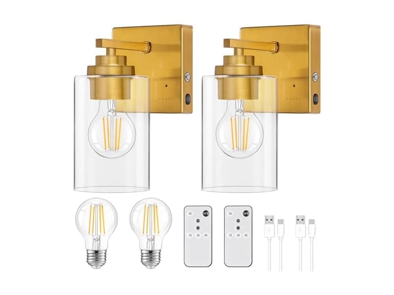 Yochoice Rechargeable LED Wall Light Fixtures Dimmable - Image 1