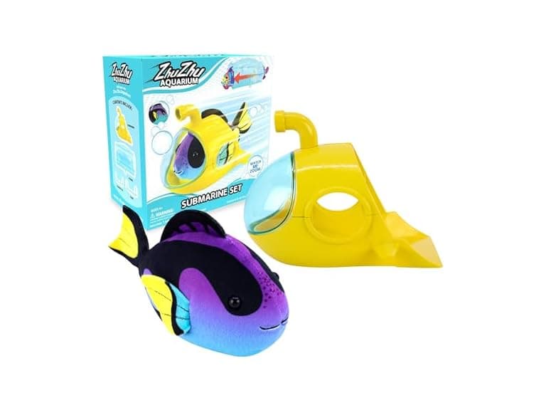 ZhuZhu Aquarium Submarine + Motorized Fish Toy (Blue Tang) - Image 1
