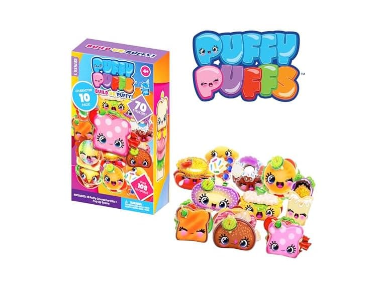 Puffy Puffs 3D Characters Stickers 10Pk - Image 1