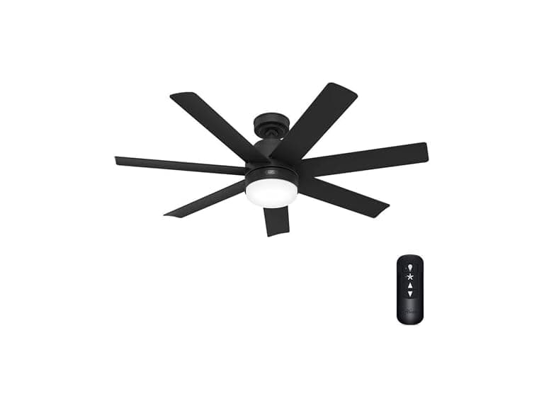 Hunter Fan 52 inch Indoor/Outdoor Matte Black Ceiling Fan