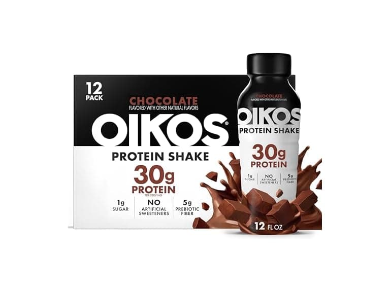 12CT Oikos Protein Shake, Chocolate, 30g High Protein - Image 1